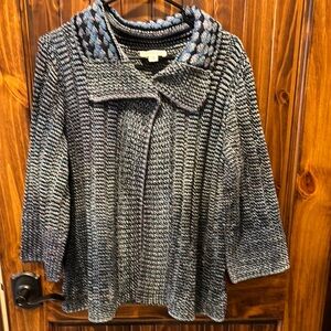 Women's denim blue grey black 3/4 sleeve Sweater